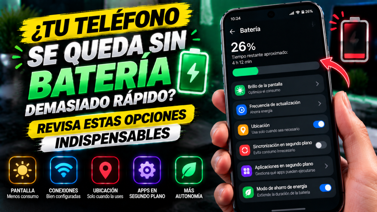 ¿Tu teléfono se queda sin batería demasiado rápido? Revisa estas opciones indispensables