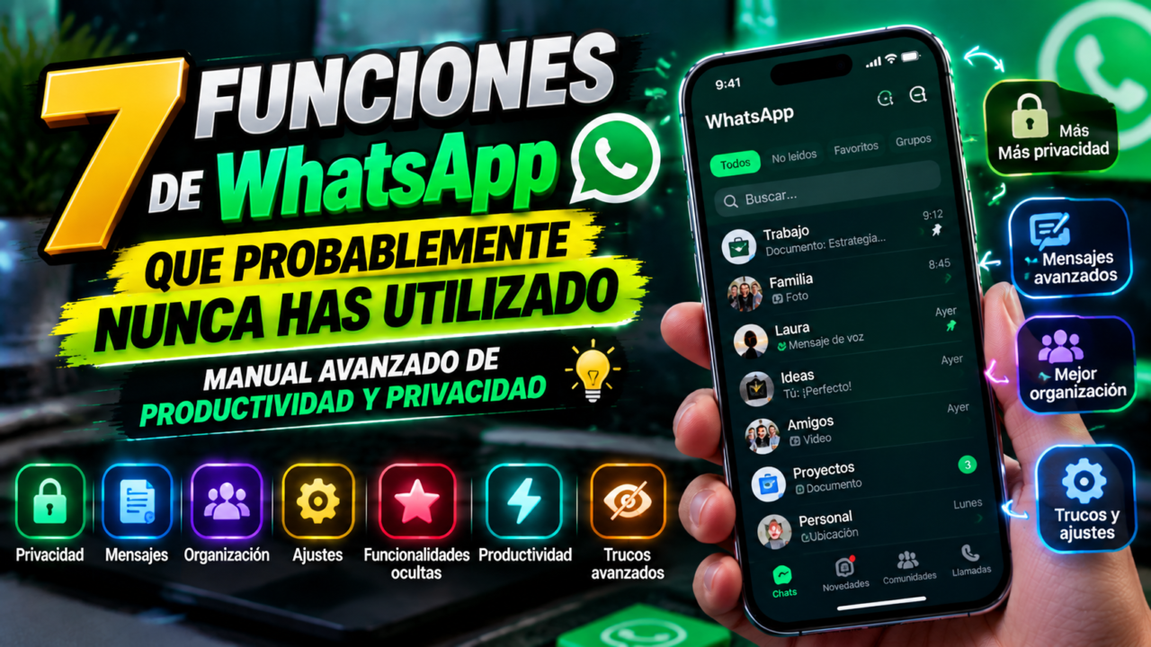 7 Funciones de WhatsApp que Probablemente Nunca Has Utilizado: Manual Avanzado de Productividad y Privacidad