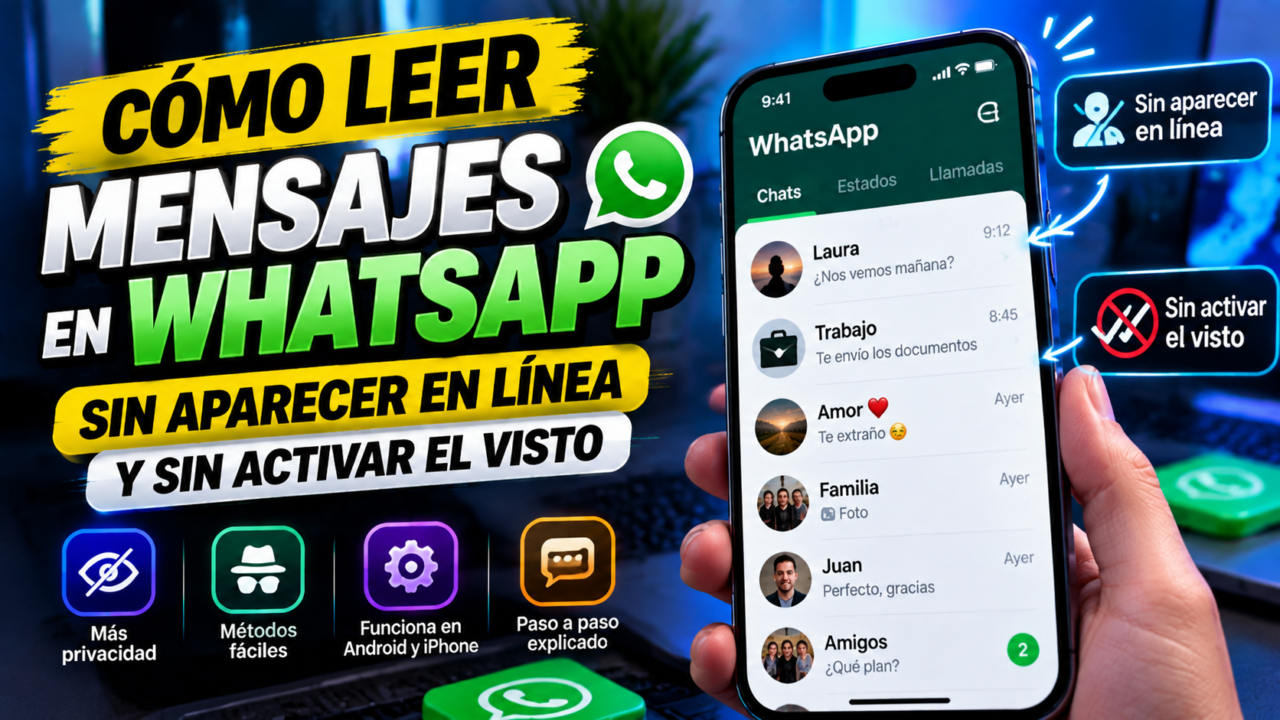 Cómo Leer Mensajes en WhatsApp sin Aparecer en Línea y sin Activar el Visto