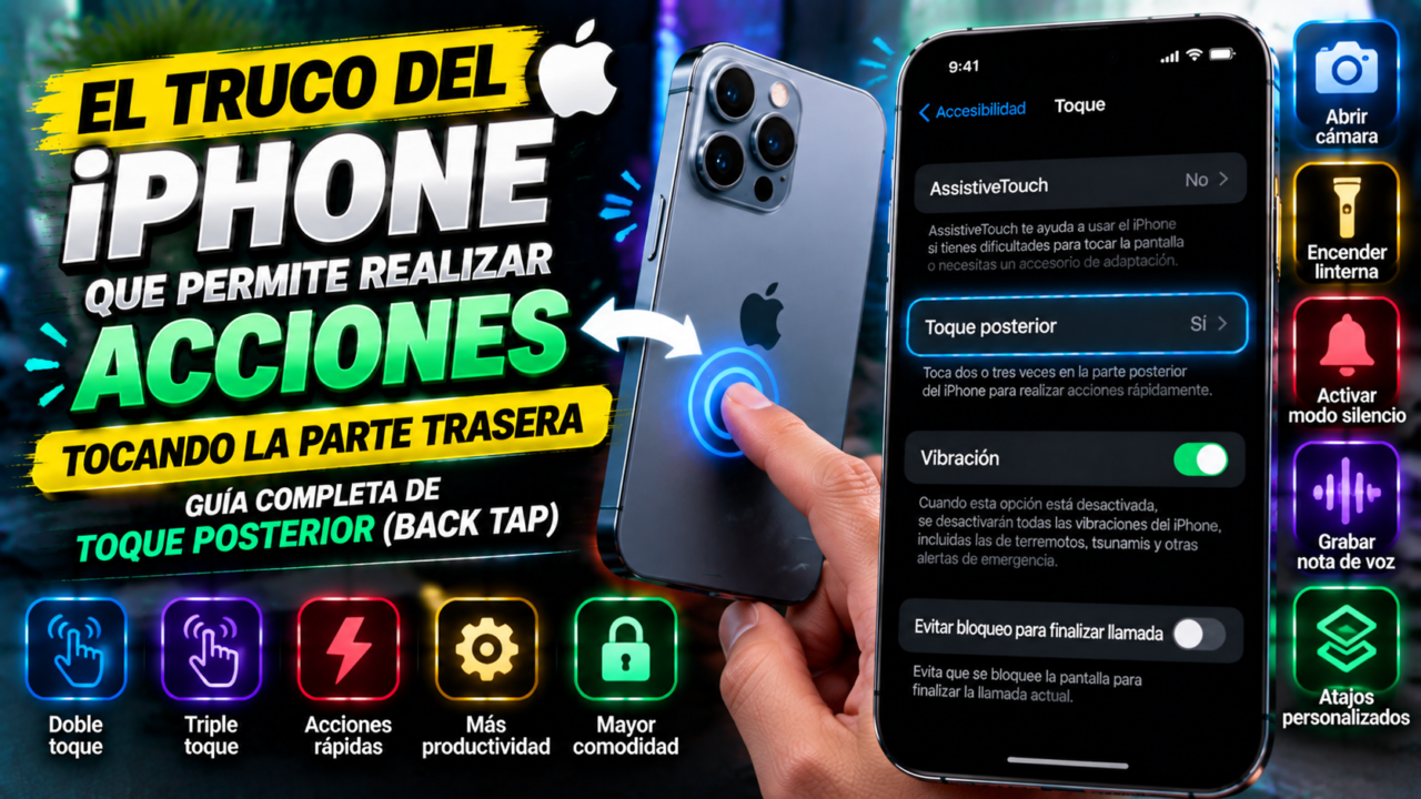 El Truco del iPhone que Permite Realizar Acciones Tocando la Parte Trasera