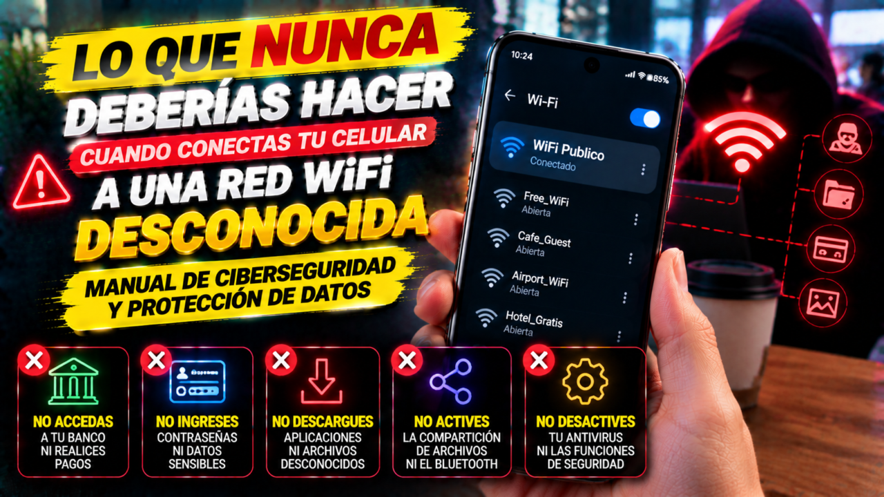 Lo que NUNCA Deberías Hacer Cuando Conectas tu Celular a una Red WiFi Desconocida