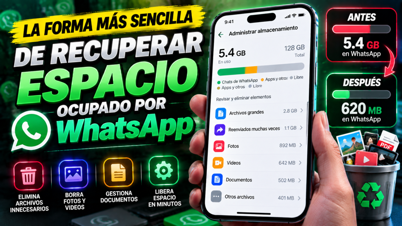 recuperar espacio ocupado por WhatsApp