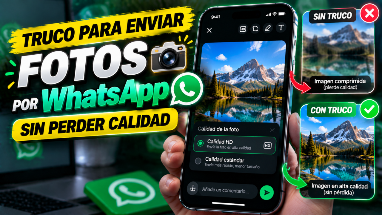 truco para enviar fotos por WhatsApp sin perder calidad